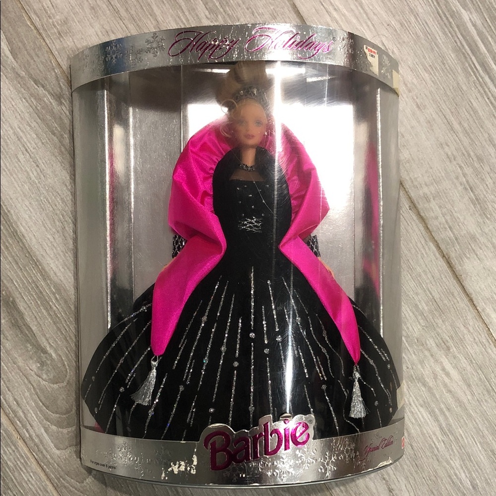 Barbie Holiday Edition in Pink and Black Gown 1998 collectible